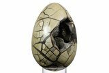 Huge, Septarian Dragon Egg Geode ( lbs!) - Black Crystals #356178-1